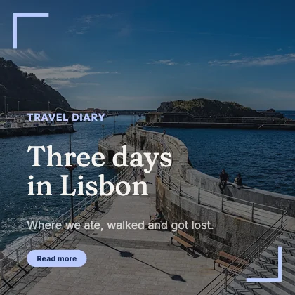 Travel story · Cobalt dark