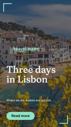 Travel story · Charcoal dark