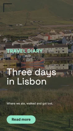 Travel story · Charcoal · Grotesk