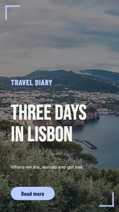 Travel story · Cobalt dark · Poster