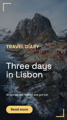 Travel story · Ink dark · Grotesk