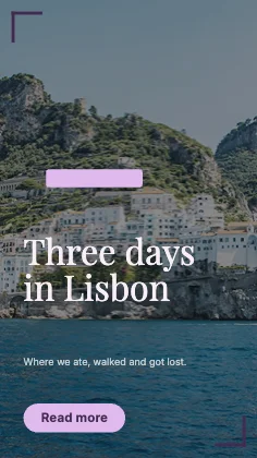 Travel story · Plum · Editorial