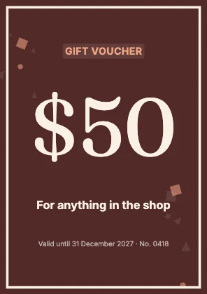 Gift voucher · Clay dark