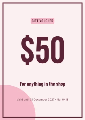 Gift voucher · Rose · Poster