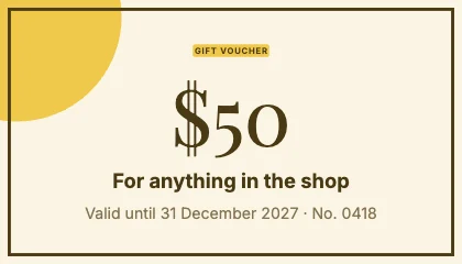 Gift voucher · Mustard · Editorial