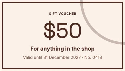 Gift voucher · Sunset · Grotesk