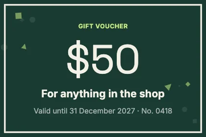 Gift voucher · Forest dark · Grotesk
