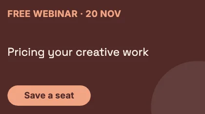 Webinar banner · Clay dark · Grotesk